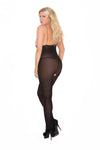Elegant Moments Opaque Bodystocking With Spaghetti Straps And Open Crotch