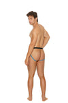 Elegant Moments Mens Mesh And Lycra Jock Strap With Turquoise Trim